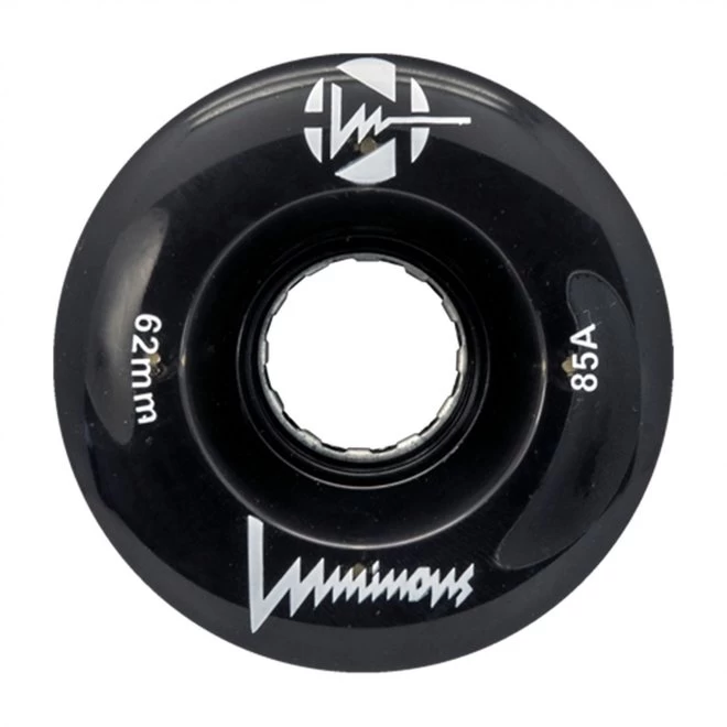 Luminous Light Up Wheels - Black - 62mm 3 Luminous Light Up Wheels - Black - 62mm
